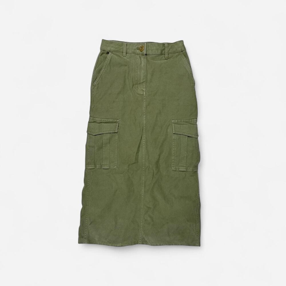 Wilfred Free khaki green cargo midi skirt utility Aritizia - size 00